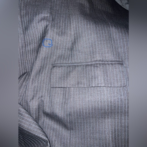 Brooks Brothers 346 Men’s 46L Gray Stripe 100% Wool Sport Coat Suit Jacket 46 L - Picture 16 of 16